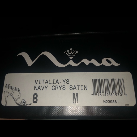 Nina navy blue dress heels - Picture 5 of 5